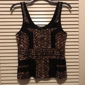 Bebe Sequin Tank Top
